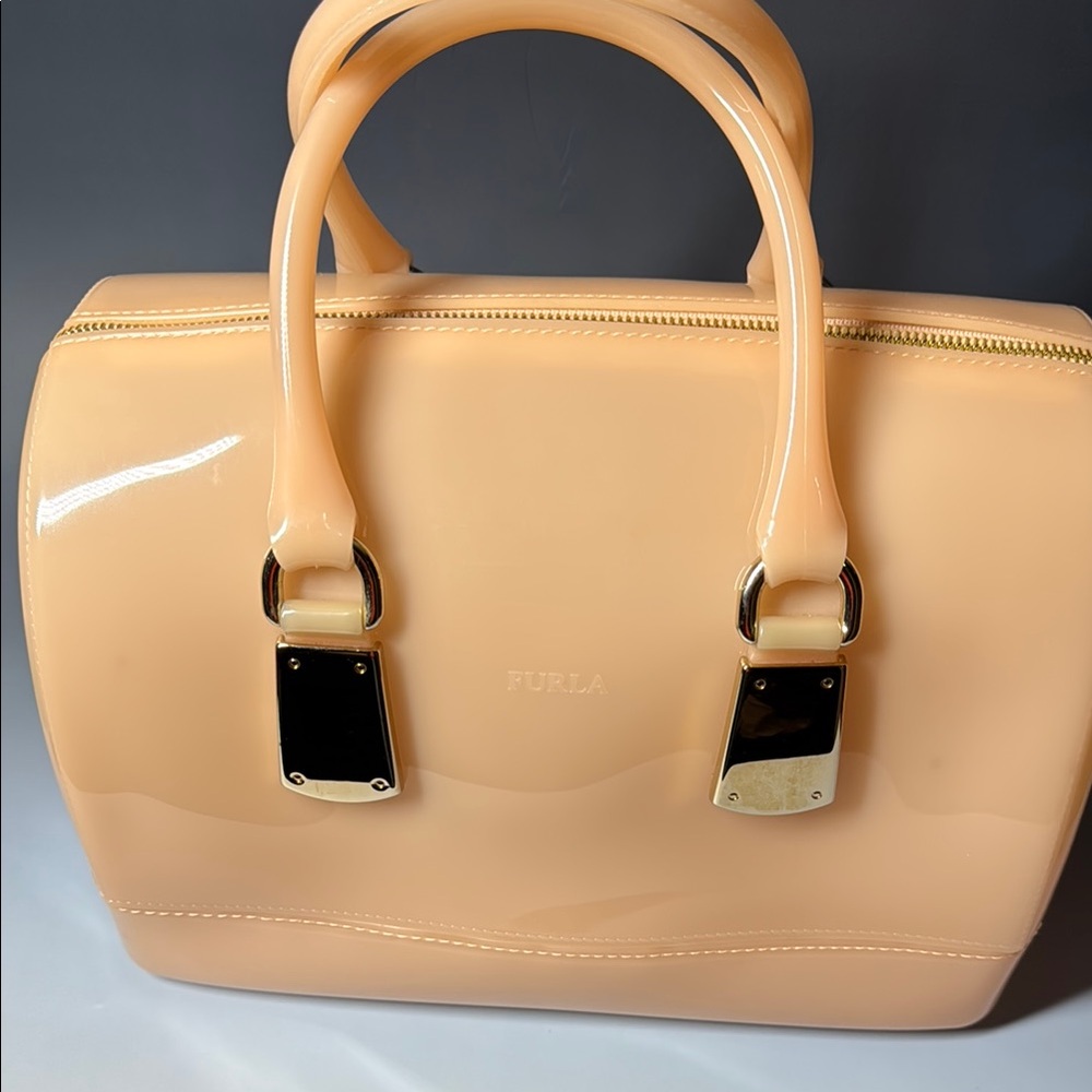 Furla Candy Satchel Handbag in Cream